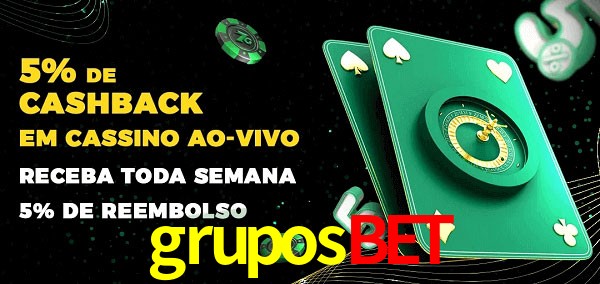 Promoções do cassino ao Vivo gruposbet